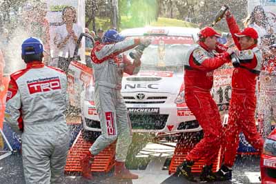 18-June-2006;ARC;Australia;Australian-Rally-Championship;Coral-Taylor;Glen-Weston;Mooloolaba;QLD;Queensland;Scott-Pedder;Simon-Evans;Sunshine-Coast;atmosphere;auto;ceremonial-finish;motorsport;podium;racing;telephoto