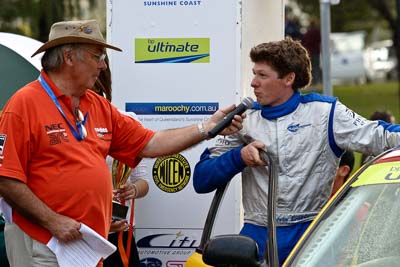 5;18-June-2006;ARC;Australia;Australian-Rally-Championship;Kevin-Croker;Mooloolaba;QLD;Queensland;Sunshine-Coast;atmosphere;auto;ceremonial-finish;motorsport;podium;racing;telephoto