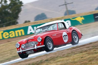 177;1958-Austin-Healey-3000;21-March-2008;Australia;Bathurst;FOSC;Festival-of-Sporting-Cars;John-Goodall;Mt-Panorama;NSW;New-South-Wales;Regularity;auto;motorsport;racing;super-telephoto