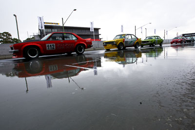 112;191;1975-Ford-Escort-Mk-II;1975-Holden-Torana-LH;21-March-2008;Australia;Bathurst;FOSC;Festival-of-Sporting-Cars;Graeme-Wilkinson;Mt-Panorama;NSW;New-South-Wales;Sam-Bradbrook;auto;motorsport;movement;pit-lane;racing;speed;wide-angle