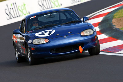 21;1999-Mazda-MX‒5;22-March-2008;Australia;Bathurst;FOSC;Festival-of-Sporting-Cars;Marque-and-Production-Sports;Mazda-MX‒5;Mazda-MX5;Mazda-Miata;Mt-Panorama;NSW;New-South-Wales;Rick-Marks;auto;motorsport;racing;super-telephoto