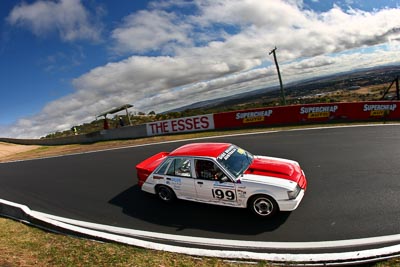199;1984-Holden-Commodore-VK;22-March-2008;Australia;Bathurst;FOSC;Festival-of-Sporting-Cars;Marque-and-Production-Sports;Mt-Panorama;NSW;New-South-Wales;Steve-Hegarty;auto;clouds;fisheye;motorsport;racing;sky
