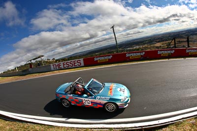 212;2003-Mazda-MX‒5;22-March-2008;Australia;Bathurst;Don-Lake;FOSC;Festival-of-Sporting-Cars;Marque-and-Production-Sports;Mazda-MX‒5;Mazda-MX5;Mazda-Miata;Mt-Panorama;NSW;New-South-Wales;auto;clouds;fisheye;motorsport;racing;sky