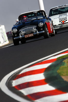 921;1955-Austin-Healey-1004;22-March-2008;Australia;Bathurst;FOSC;Festival-of-Sporting-Cars;Geoff-Leake;Marque-and-Production-Sports;Mt-Panorama;NSW;New-South-Wales;auto;motorsport;racing;super-telephoto