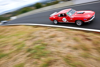 47;1969-Ford-Mustang-Fastback;22-March-2008;Alan-Evans;Australia;Bathurst;FOSC;Festival-of-Sporting-Cars;Mt-Panorama;NSW;New-South-Wales;Regularity;auto;grass;motorsport;movement;racing;speed;wide-angle