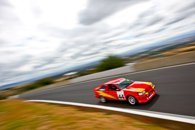 44;1984-Toyota-Sprinter;22-March-2008;Australia;Bathurst;FOSC;Festival-of-Sporting-Cars;Improved-Production;Justin-McClintock;Mt-Panorama;NSW;New-South-Wales;auto;clouds;motorsport;movement;racing;sky;speed;wide-angle