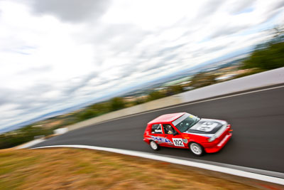 102;1986-Toyota-Corolla-AE82;22-March-2008;Australia;Bathurst;FOSC;Festival-of-Sporting-Cars;Improved-Production;Mt-Panorama;NSW;New-South-Wales;Scott-Hunter;auto;clouds;motorsport;movement;racing;sky;speed;wide-angle