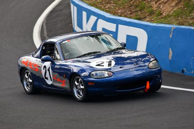 21;1999-Mazda-MX‒5;22-March-2008;Australia;Bathurst;FOSC;Festival-of-Sporting-Cars;Marque-and-Production-Sports;Mazda-MX‒5;Mazda-MX5;Mazda-Miata;Mt-Panorama;NSW;New-South-Wales;Rick-Marks;auto;motorsport;racing;telephoto