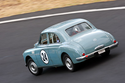 24;1956-MG-ZA-Magnette;22-March-2008;Australia;Bathurst;Bruce-Smith;FOSC;Festival-of-Sporting-Cars;Group-N;Historic-Touring-Cars;Mt-Panorama;NSW;New-South-Wales;auto;classic;green;motorsport;racing;super-telephoto;vintage