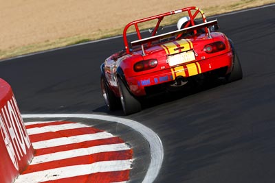 14;1994-Mazda-MX‒5;22-March-2008;Australia;Bathurst;David-Barram;FOSC;Festival-of-Sporting-Cars;Marque-and-Production-Sports;Mazda-MX‒5;Mazda-MX5;Mazda-Miata;Mt-Panorama;NSW;New-South-Wales;Topshot;auto;kerb;motorsport;racing;rear-end;super-telephoto