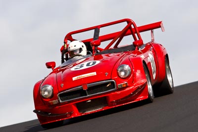 30;1972-MGB-V8-Roadster;23-March-2008;Australia;Bathurst;FOSC;Festival-of-Sporting-Cars;Marque-and-Production-Sports;Mort-Fitzgerald;Mt-Panorama;NSW;New-South-Wales;auto;motorsport;racing;super-telephoto