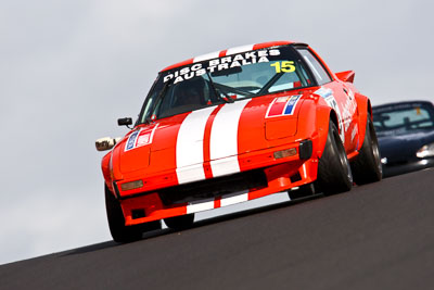 15;1979-Mazda-RX‒7-Series-1;23-March-2008;Australia;Bathurst;FOSC;Festival-of-Sporting-Cars;Graeme-Watts;Marque-and-Production-Sports;Mt-Panorama;NSW;New-South-Wales;auto;motorsport;racing;super-telephoto