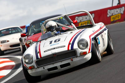 16;1966-MGB;23-March-2008;Australia;Bathurst;FOSC;Festival-of-Sporting-Cars;John-Baragwanath;Marque-and-Production-Sports;Mt-Panorama;NSW;New-South-Wales;auto;motorsport;racing;telephoto