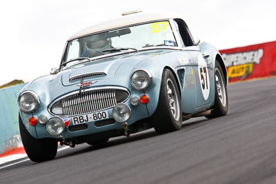 57;1964-Austin-Healey-3000;23-March-2008;Australia;Bathurst;FOSC;Festival-of-Sporting-Cars;Mark-Goldsmith;Marque-and-Production-Sports;Mt-Panorama;NSW;New-South-Wales;auto;motorsport;racing;telephoto