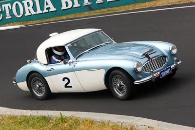 2;1959-Austin-Healey-3000;23-March-2008;Australia;Bathurst;FOSC;Festival-of-Sporting-Cars;John-Rowe;Marque-and-Production-Sports;Mt-Panorama;NSW;New-South-Wales;auto;motorsport;racing;telephoto