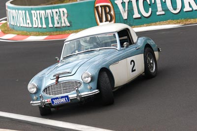 2;1959-Austin-Healey-3000;23-March-2008;Australia;Bathurst;FOSC;Festival-of-Sporting-Cars;John-Rowe;Marque-and-Production-Sports;Mt-Panorama;NSW;New-South-Wales;auto;motorsport;racing;telephoto