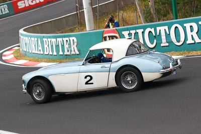 2;1959-Austin-Healey-3000;23-March-2008;Australia;Bathurst;FOSC;Festival-of-Sporting-Cars;John-Rowe;Marque-and-Production-Sports;Mt-Panorama;NSW;New-South-Wales;auto;motorsport;racing;telephoto
