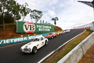 75;1959-Austin-Healey-3000;23-March-2008;Australia;Bathurst;Dipper;FOSC;Festival-of-Sporting-Cars;Marque-and-Production-Sports;Mt-Panorama;NSW;New-South-Wales;Peter-Jackson;auto;motorsport;racing;wide-angle
