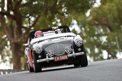 921;1955-Austin-Healey-1004;23-March-2008;Australia;Bathurst;FOSC;Festival-of-Sporting-Cars;Geoff-Leake;Marque-and-Production-Sports;Mt-Panorama;NSW;New-South-Wales;auto;motorsport;racing;super-telephoto