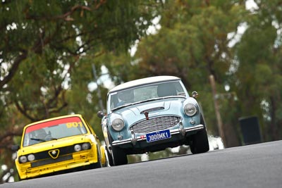 2;1959-Austin-Healey-3000;23-March-2008;Australia;Bathurst;FOSC;Festival-of-Sporting-Cars;John-Rowe;Marque-and-Production-Sports;Mt-Panorama;NSW;New-South-Wales;auto;motorsport;racing;super-telephoto