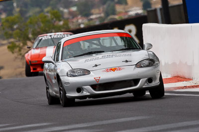 611;2003-Mazda-MX‒5-SE;23-March-2008;Australia;Bathurst;FOSC;Festival-of-Sporting-Cars;Marque-and-Production-Sports;Mazda-MX‒5;Mazda-MX5;Mazda-Miata;Mt-Panorama;NSW;New-South-Wales;Nick-Leontsinis;auto;motorsport;racing;super-telephoto