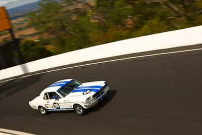 98;1966-Ford-Mustang;23-March-2008;Australia;Bathurst;Brad-Tilley;FOSC;Festival-of-Sporting-Cars;Historic-Sports-and-Touring;Mt-Panorama;NSW;New-South-Wales;auto;classic;motorsport;racing;vintage;wide-angle