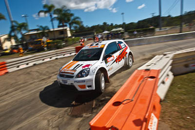 5;20-June-2008;ARC;Australia;Australian-Rally-Championship;Darren-Windus;Ford-Fiesta-S2000;Jonathon-Mortimer;Maroochy-Showgrounds;Nambour;QLD;Queensland;Sunshine-Coast;auto;media-day;motorsport;racing;wide-angle