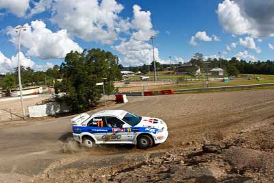 11;20-June-2008;ARC;Australia;Australian-Rally-Championship;Evo-6;Maroochy-Showgrounds;Mitsubishi-Lancer;Mitsubishi-Lancer-Evolution-VI;Nambour;QLD;QRC;Queensland;Queensland-Rally-Championship;Steven-Shepheard;Sunshine-Coast;Tom-Smith;auto;clouds;fisheye;media-day;motorsport;racing;sky