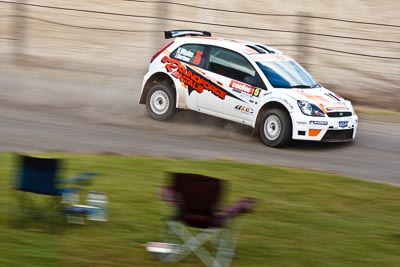 5;20-June-2008;ARC;Australia;Australian-Rally-Championship;Darren-Windus;Ford-Fiesta-S2000;Jonathon-Mortimer;Maroochy-Showgrounds;Nambour;QLD;Queensland;Sunshine-Coast;Topshot;auto;media-day;motorsport;movement;racing;speed;telephoto