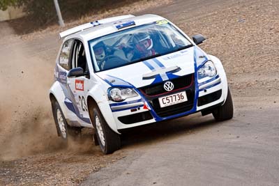 23;20-June-2008;ARC;Australia;Australian-Rally-Championship;Gerard-McConkey;Marius-Swart;Maroochy-Showgrounds;Nambour;QLD;Queensland;Sunshine-Coast;Volkswagen-Polo-S2000;auto;media-day;motorsport;racing;super-telephoto