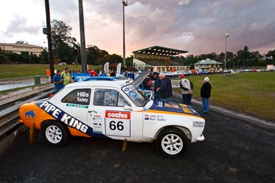 66;20-June-2008;ARC;Australia;Australian-Rally-Championship;Ford-Escort;John-Hills;Maroochy-Showgrounds;Mike-Tuckey;Nambour;QLD;Queensland;Sunshine-Coast;auto;motorsport;racing;wide-angle