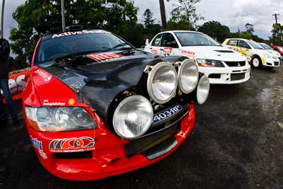 10;20-June-2008;ARC;Australia;Australian-Rally-Championship;Evo-9;Justin-Dowel;Maroochy-Showgrounds;Matt-Lee;Mitsubishi-Lancer;Mitsubishi-Lancer-Evolution-IX;Nambour;QLD;Queensland;Sunshine-Coast;auto;fisheye;motorsport;movement;racing;speed