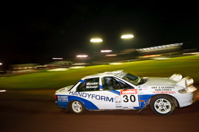 30;20-June-2008;Australia;Ford-Falcon-XR8;Ian-Menzies;Maroochy-Showgrounds;Nambour;QLD;QRC;Queensland;Queensland-Rally-Championship;Robert-McGowan;Sunshine-Coast;auto;motorsport;movement;night;racing;speed;wide-angle