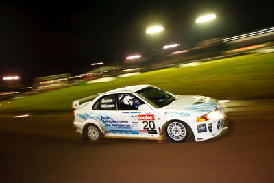 20;20-June-2008;ARC;Australia;Australian-Rally-Championship;Ben-Atkinson;Evo-5;Maroochy-Showgrounds;Mitsubishi-Lancer;Mitsubishi-Lancer-Evolution-V;Nambour;Nathan-Quinn;QLD;Queensland;Sunshine-Coast;auto;motorsport;movement;night;racing;speed;wide-angle