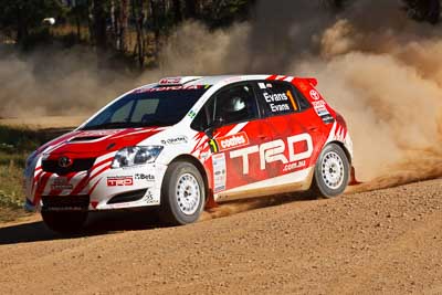 1;21-June-2008;ARC;Australia;Australian-Rally-Championship;QLD;Queensland;Simon-Evans;Sue-Evans;Sunshine-Coast;Team-TRD;Toyota-TRD-Corolla-S2000;auto;motorsport;racing;telephoto