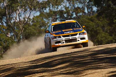 18;21-June-2008;ARC;Australia;Australian-Rally-Championship;David-Callaghan;David-Hills;Evo-9;Mitsubishi-Lancer;Mitsubishi-Lancer-Evolution-IX;QLD;Queensland;Sunshine-Coast;auto;motorsport;racing;super-telephoto