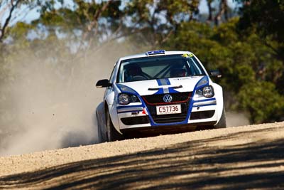 23;21-June-2008;ARC;Australia;Australian-Rally-Championship;Gerard-McConkey;Marius-Swart;QLD;Queensland;Sunshine-Coast;Topshot;Volkswagen-Polo-S2000;auto;motorsport;racing;super-telephoto