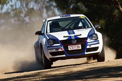 23;21-June-2008;ARC;Australia;Australian-Rally-Championship;Gerard-McConkey;Marius-Swart;QLD;Queensland;Sunshine-Coast;Volkswagen-Polo-S2000;auto;motorsport;racing;super-telephoto