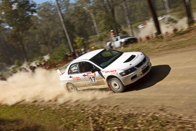 17;21-June-2008;ARC;Australia;Australian-Rally-Championship;Brett-Kipling;Darren-Masters;Evo-9;Mitsubishi-Lancer;Mitsubishi-Lancer-Evolution-IX;QLD;Queensland;Sunshine-Coast;auto;motorsport;racing;wide-angle