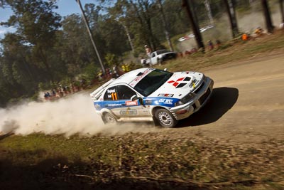 11;21-June-2008;ARC;Australia;Australian-Rally-Championship;Evo-6;Mitsubishi-Lancer;Mitsubishi-Lancer-Evolution-VI;QLD;QRC;Queensland;Queensland-Rally-Championship;Steven-Shepheard;Sunshine-Coast;Tom-Smith;auto;motorsport;racing;wide-angle