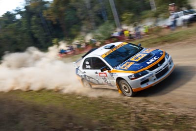 18;21-June-2008;ARC;Australia;Australian-Rally-Championship;David-Callaghan;David-Hills;Evo-9;Mitsubishi-Lancer;Mitsubishi-Lancer-Evolution-IX;QLD;Queensland;Sunshine-Coast;auto;motorsport;racing;wide-angle