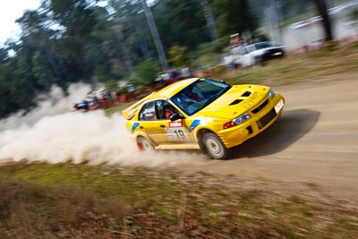 19;21-June-2008;ARC;Australia;Australian-Rally-Championship;Evo-6;Glen-Weston;John-Goasdoue;Mitsubishi-Lancer;Mitsubishi-Lancer-Evolution-VI;QLD;Queensland;Sunshine-Coast;auto;motorsport;racing;wide-angle