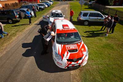 2;21-June-2008;ARC;Australia;Australian-Rally-Championship;Coral-Taylor;Neal-Bates;QLD;Queensland;Sunshine-Coast;Team-TRD;Toyota-TRD-Corolla-S2000;auto;motorsport;racing;service-park;wide-angle