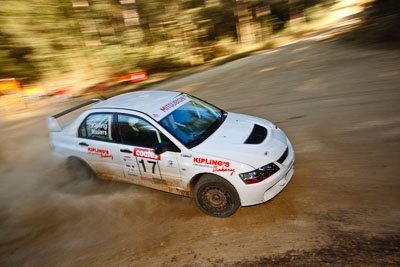 17;21-June-2008;ARC;Australia;Australian-Rally-Championship;Brett-Kipling;Darren-Masters;Evo-9;Mitsubishi-Lancer;Mitsubishi-Lancer-Evolution-IX;QLD;Queensland;Sunshine-Coast;auto;motorsport;movement;racing;speed;wide-angle