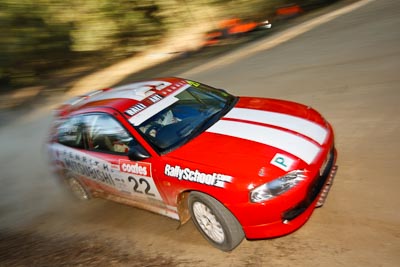 22;21-June-2008;ARC;Australia;Australian-Rally-Championship;Mitsubishi-Mirage;Molly-Taylor;QLD;Queensland;Sunshine-Coast;Toni-Feaver;auto;motorsport;movement;racing;speed;wide-angle