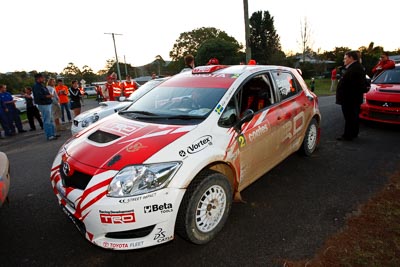 2;21-June-2008;ARC;Australia;Australian-Rally-Championship;Coral-Taylor;Neal-Bates;QLD;Queensland;Sunshine-Coast;Team-TRD;Toyota-TRD-Corolla-S2000;atmosphere;auto;motorsport;racing;service-park;wide-angle