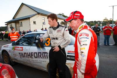 21-June-2008;ARC;Australia;Australian-Rally-Championship;Eli-Evans;Neal-Bates;QLD;Queensland;Sunshine-Coast;atmosphere;auto;motorsport;movement;portrait;racing;service-park;speed;wide-angle