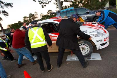 21-June-2008;ARC;Australia;Australian-Rally-Championship;QLD;Queensland;Sunshine-Coast;atmosphere;auto;motorsport;movement;racing;service-park;speed;wide-angle