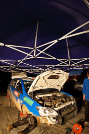 7;21-June-2008;ARC;Australia;Australian-Rally-Championship;Glen-Raymond;Matt-Raymond;QLD;Queensland;Sunshine-Coast;Toyota-Corolla-Sportivo;atmosphere;auto;fisheye;motorsport;movement;night;racing;service-park;speed