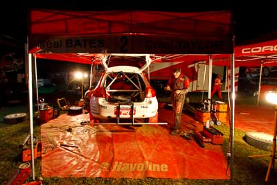 2;21-June-2008;ARC;Australia;Australian-Rally-Championship;Coral-Taylor;Neal-Bates;QLD;Queensland;Sunshine-Coast;Team-TRD;Toyota-TRD-Corolla-S2000;atmosphere;auto;fisheye;motorsport;movement;racing;service-park;speed